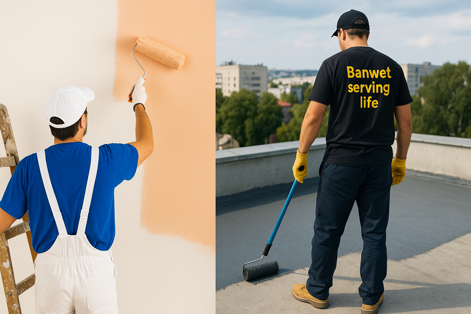 What comes first, waterproofing or painting?